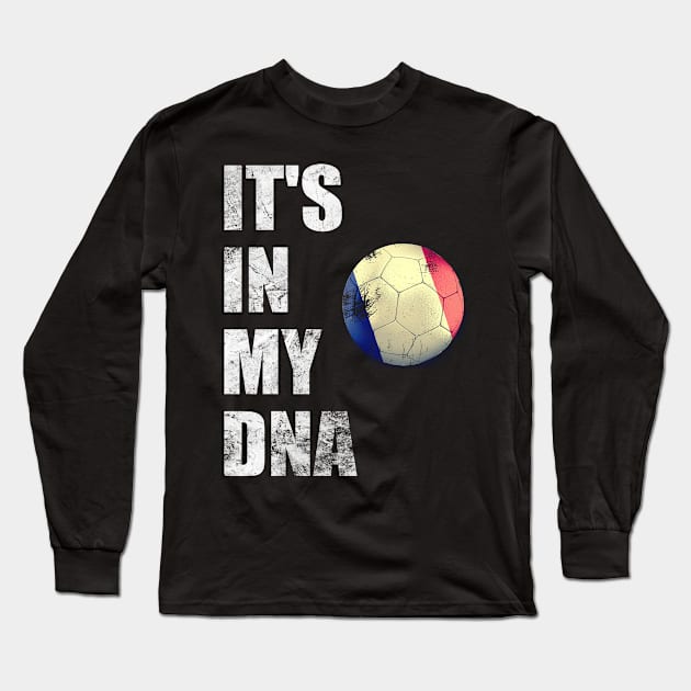 France Football It's In My DNA Long Sleeve T-Shirt by Boo Face Designs